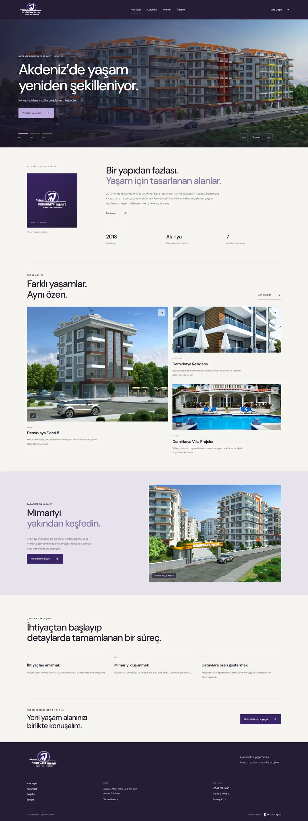 Akdeniz Demirkaya İnşaat web sitesi tasarımı
