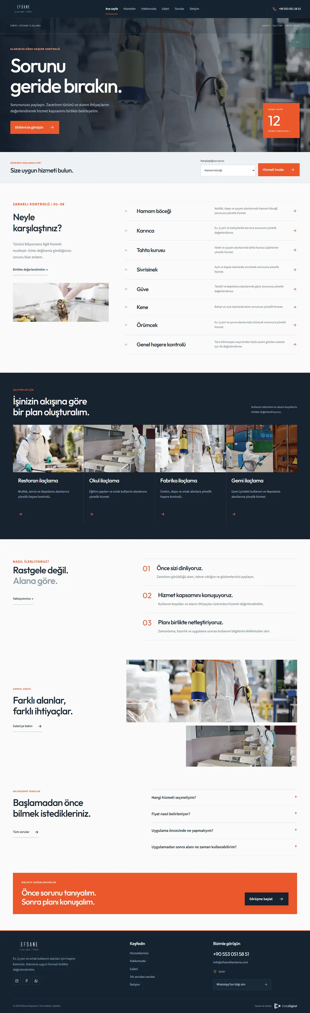 Efsane İlaçlama web sitesi tasarımı