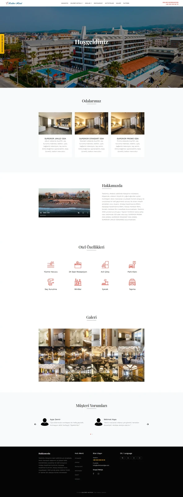 KolibriPrestige web sitesinin tam sayfa görüntüsü